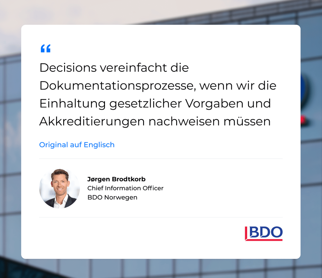 BDO Norway Testimonial German 1