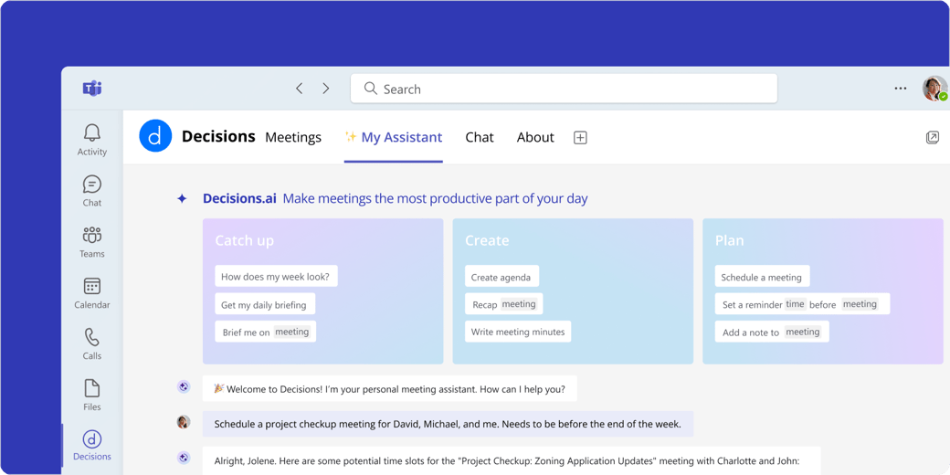 Decisions AI My Meeting Assistant