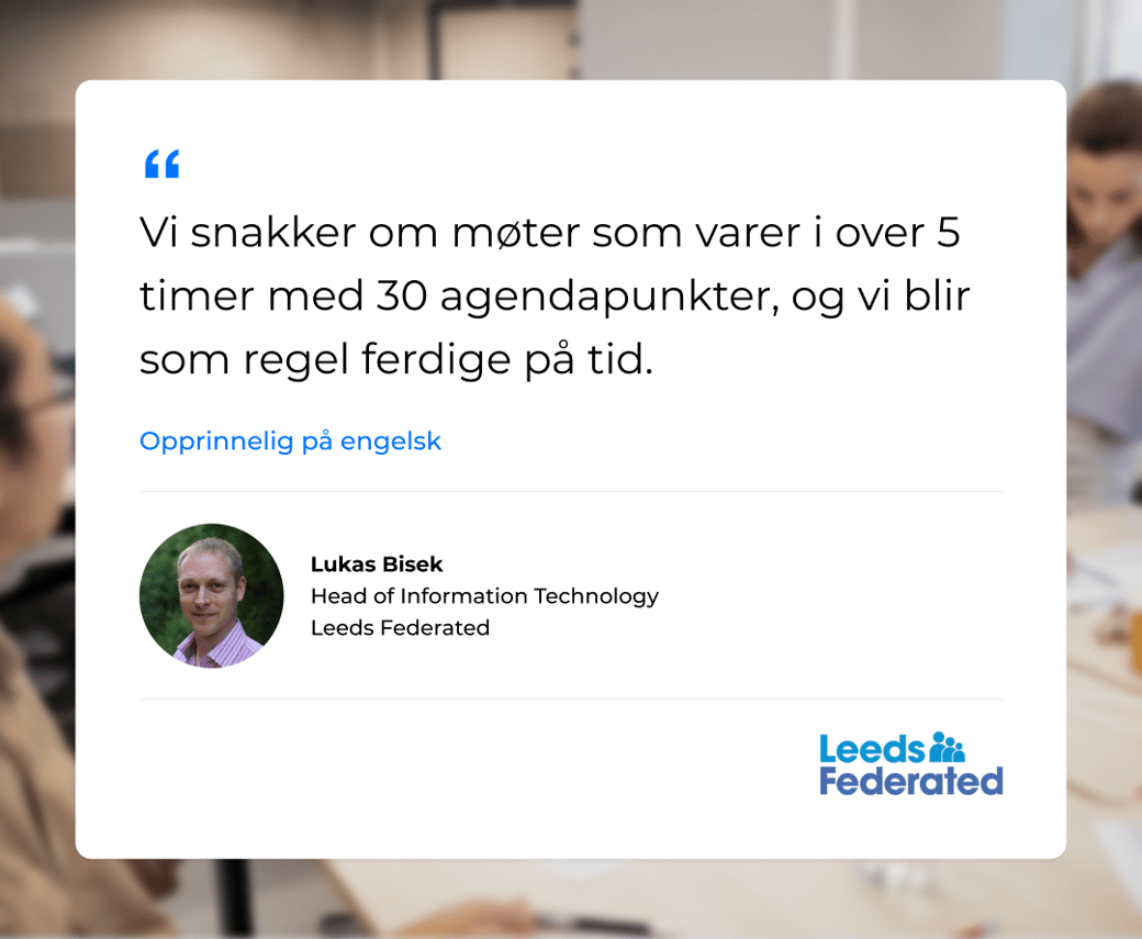 Norwegian Leeds Federated Testimonial 